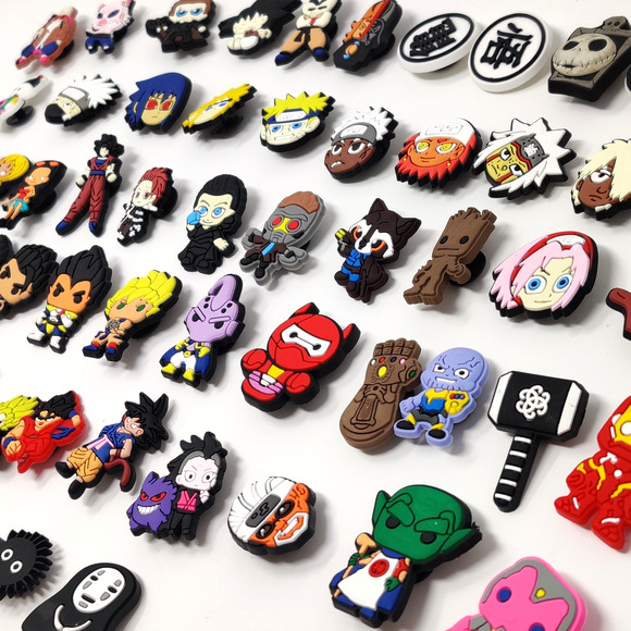 Lot of 62 Shoe Charms & Jibbitz for Crocs Marvel Anime Naruto Ghibli Funko Style - Picture 4 of 13